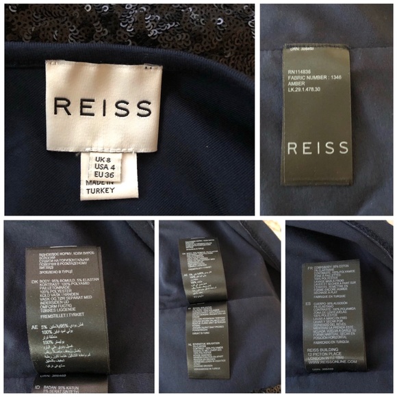 Reiss Amber Sequin Back Knit Sheath Bodycon Dress - Picture 10 of 11